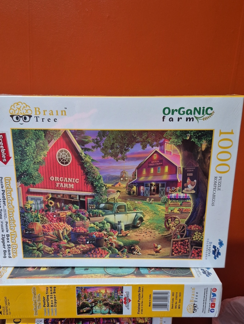 Brain Tree Organic Farm 1000-Piece Jigsaw Puzzle - Multicolor